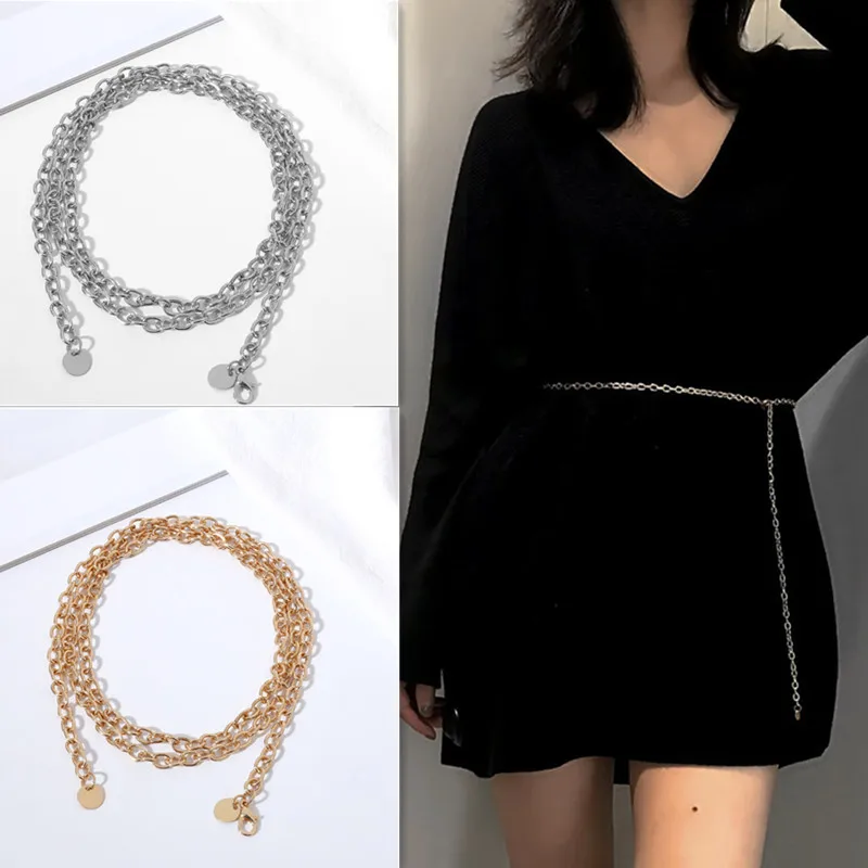 Fashion Women Lady Waist Chain Belt Metal Gold Silver Color Waistband Chain Belt For Dress Shirts Clothes Accessories 
Fashion Women Lady Waist Chain Belt Metal Gold Silver Color Waistband Chain Belt For Dress Shirts Clothes Accessories