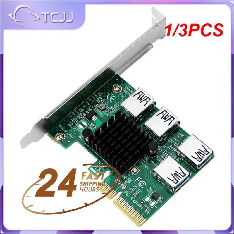 

1/3PCS to 4 Ports SATA 3.0 III 6Gbps Expansion Adapter PCI-e PCI Express x1 Controller Board Expansion Card Support X1/X4/X8/X16