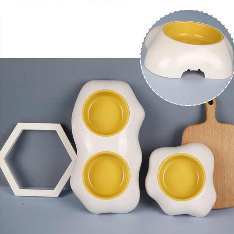 Pet Egg Yolk Bowl Drinking Water Single Double Bowl Dog Bowl Cat Bowl Anti-overturning Pet Food Bowl Pet Supplies Cuenco Gato
Pet Egg Yolk Bowl Drinking Water Single Double Bowl Dog Bowl Cat Bowl Anti-overturning Pet Food Bowl Pet Supplies Cuenco Gato