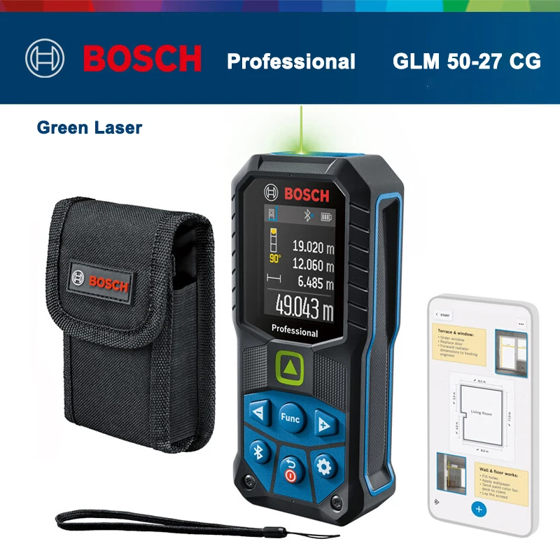 

Bosch GLM 50-27 CG Professional Green Laser Measuring Instrument Rangefinder Laser Measure 50M glm50 27cg distance meter
