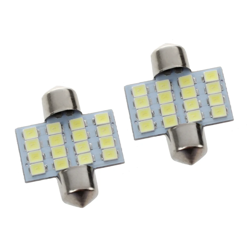 2 шт. Festoon C5W 16 SMD LED 31 мм лампочка для внутреннего освещения, белая лампочка
2 шт. Festoon C5W 16 SMD LED 31 мм лампочка для внутреннего освещения, белая лампочка