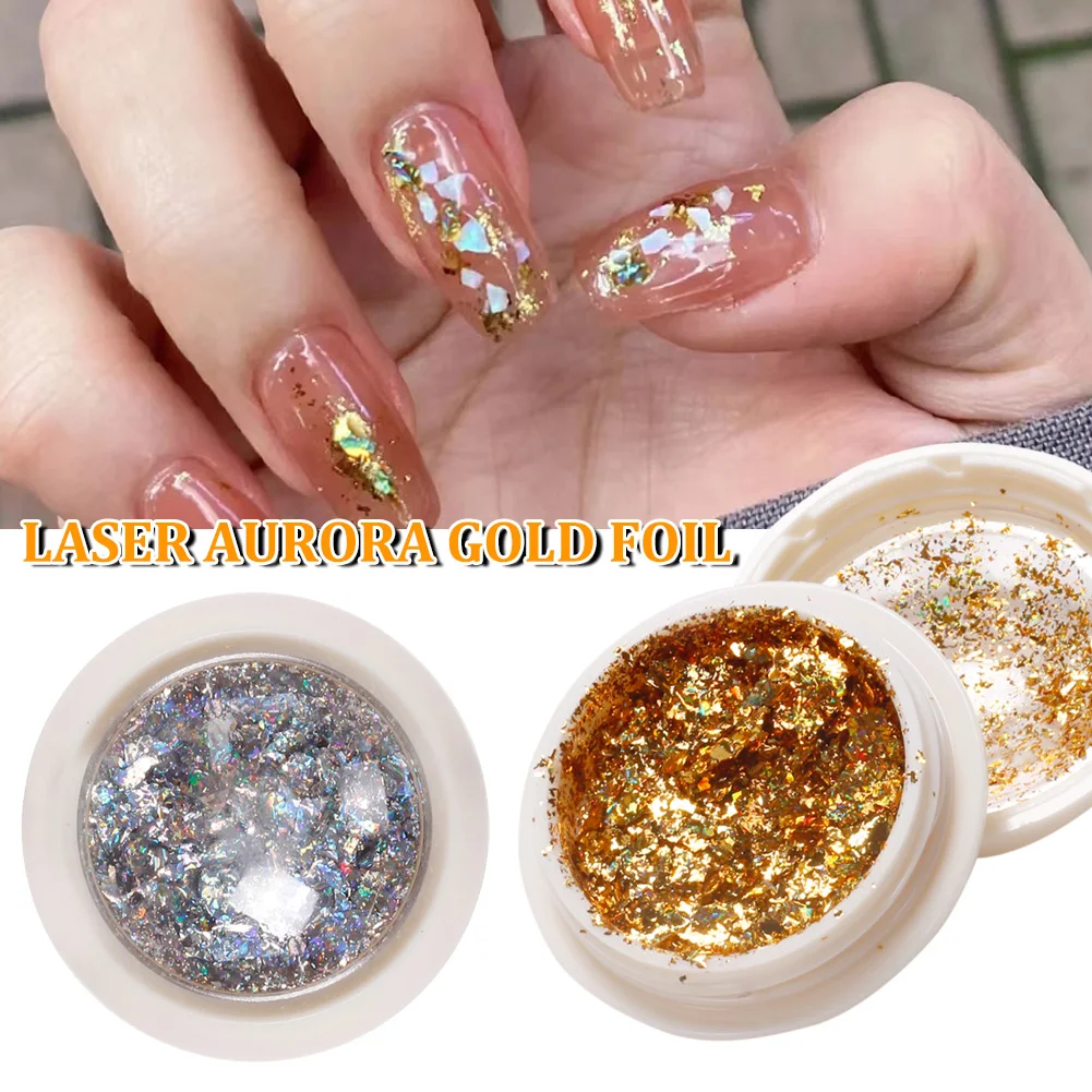 1pc Gold Silver Nail Glitter Flakes Laser Aurora UV Gel Polish Nail Sequins Irregular Aluminum Foil Manicure Nail Art Decoration
1pc Gold Silver Nail Glitter Flakes Laser Aurora UV Gel Polish Nail Sequins Irregular Aluminum Foil Manicure Nail Art Decoration