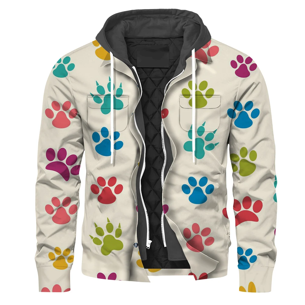 CLOOCL Jackets for Men Harajuku Fashion Zipper Hoodies Bear Paw Print Fashion Hooded Autumn Winter Wear Fake Two Coats
CLOOCL Jackets for Men Harajuku Fashion Zipper Hoodies Bear Paw Print Fashion Hooded Autumn Winter Wear Fake Two Coats