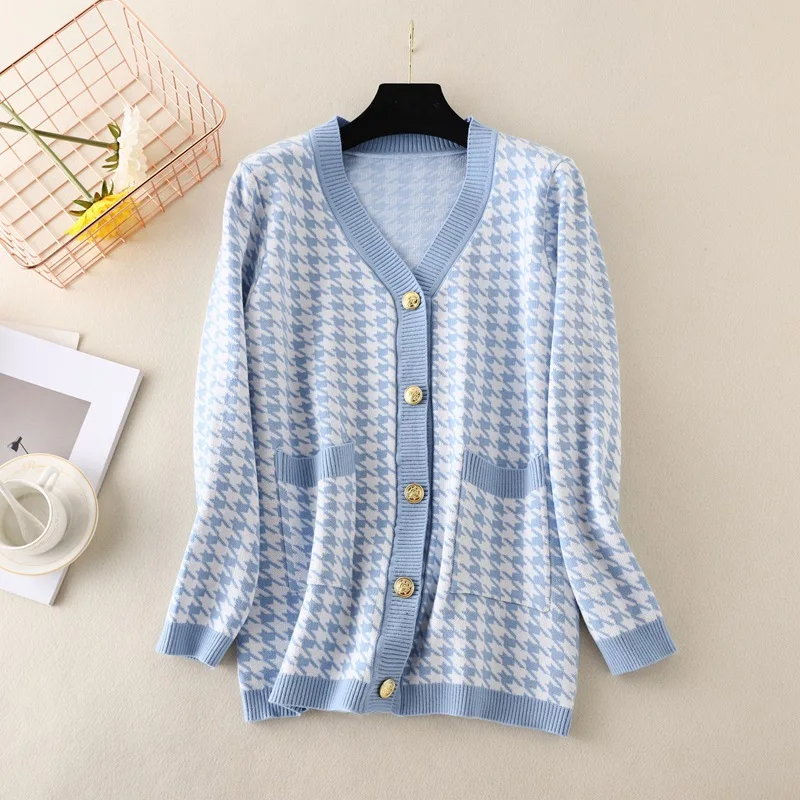 Chic Autumn Loose Women Bird Lattice Open Stitch Sweaters Casual Full Sleeve Single-breasted Female Knitted Cardigans F506A
Chic Autumn Loose Women Bird Lattice Open Stitch Sweaters Casual Full Sleeve Single-breasted Female Knitted Cardigans F506A