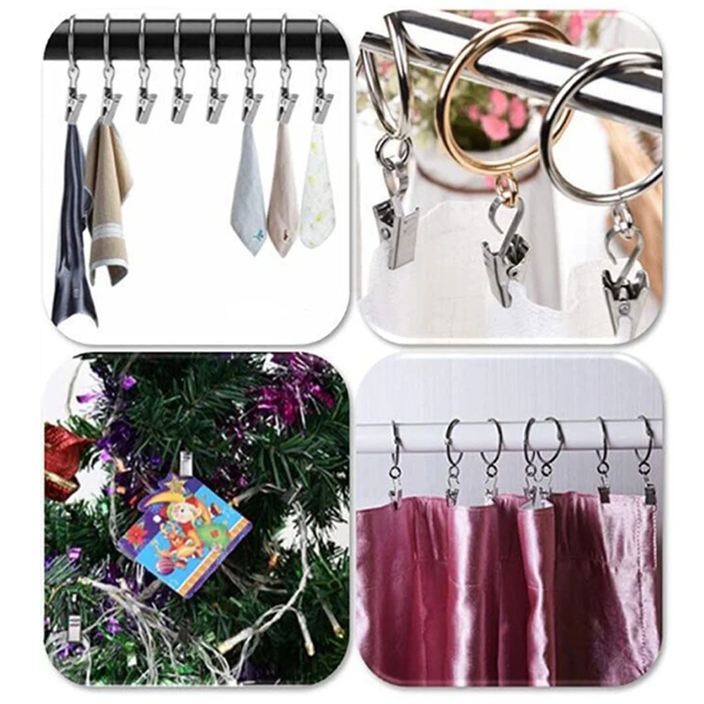 Hook Curtain Clips Silver Shower 20/50/100x Decorations Drapery EASY INSTALLATION Enclosure Multi-purpose Brand New
Hook Curtain Clips Silver Shower 20/50/100x Decorations Drapery EASY INSTALLATION Enclosure Multi-purpose Brand New