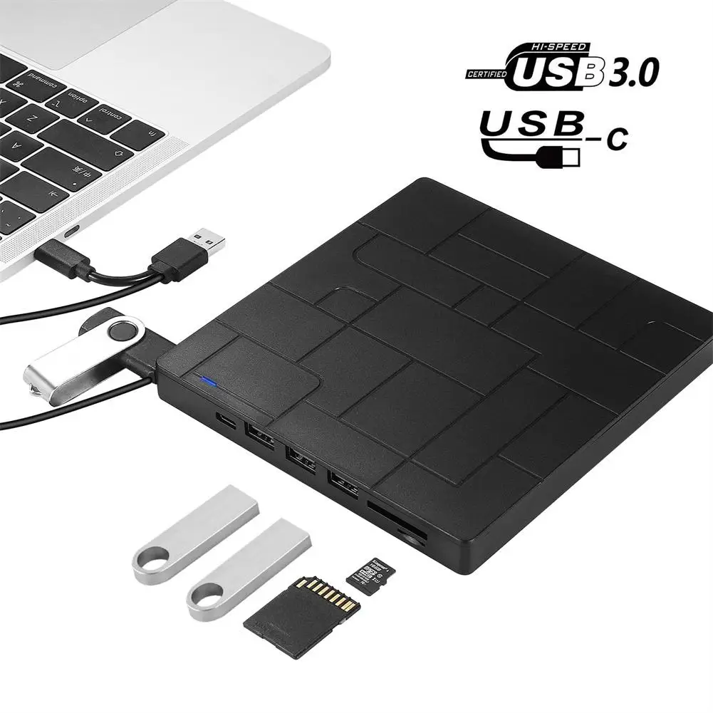Внешний оптический привод USB 3,0, портативный внешний привод Type-C для компакт-дисков, высокоскоростной CD/DVD-плеер, кардридер TF/SD для Windows VISTA
Внешний оптический привод USB 3,0, портативный внешний привод Type-C для компакт-дисков, высокоскоростной CD/DVD-плеер, кардридер TF/SD для Windows VISTA