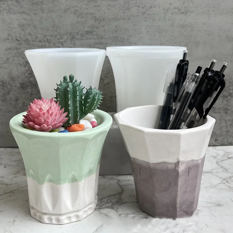 Wide Mouth Diamond Pattern Vase Flower Pot Silicone Mold Cut Face Vase Pen Holder Storage Plant Pot Concrete Epoxy Resin Molds
Wide Mouth Diamond Pattern Vase Flower Pot Silicone Mold Cut Face Vase Pen Holder Storage Plant Pot Concrete Epoxy Resin Molds