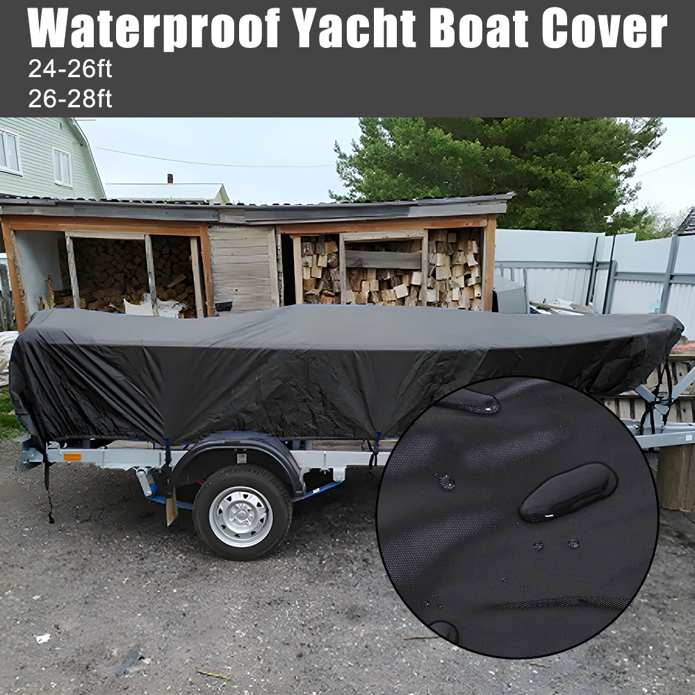 24-28Ft Boat Accessories Yacht Boat Cover Heavy Duty Trailer Marine Covers 210D Winter Snow Anti-UV Waterproof Sunshade
24-28Ft Boat Accessories Yacht Boat Cover Heavy Duty Trailer Marine Covers 210D Winter Snow Anti-UV Waterproof Sunshade