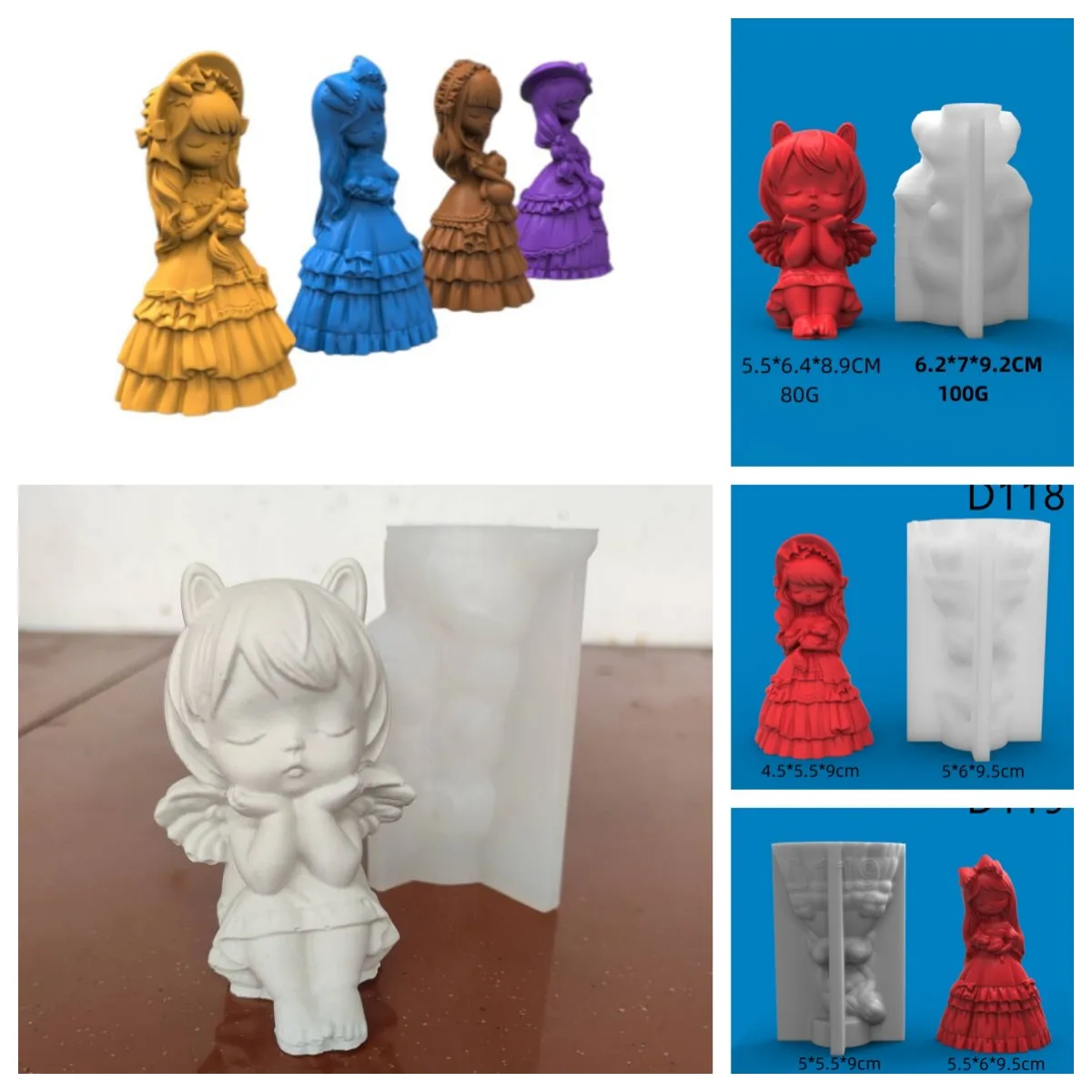 5 Princess Girl Candle Silicone Mold Gypsum form Carving Art Aromatherapy Plaster Home Decoration Mold Gift Handmade Kitchen
5 Princess Girl Candle Silicone Mold Gypsum form Carving Art Aromatherapy Plaster Home Decoration Mold Gift Handmade Kitchen