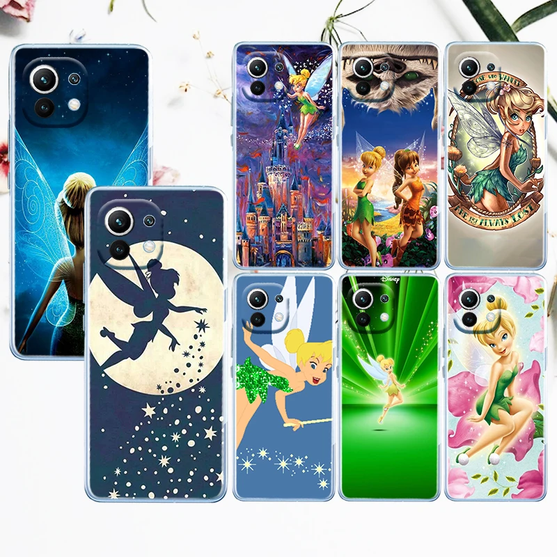 

Disney Tinker Bell Phone Case Transparent For Xiaomi Mi 12X 12 11 11T 11i 10T 10 Pro Lite Ultra 5G 9T 9SE A3 4G Fundas