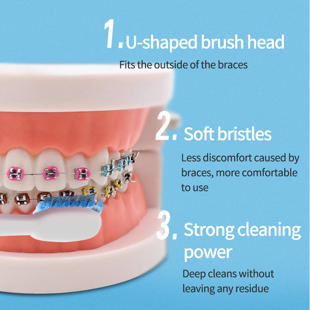 2pcs/set Orthodontic Toothbrush For Dental Braces Clean Between Teeth Brace Brush Deep Cleaning cepillo de dientes para brackets
2pcs/set Orthodontic Toothbrush For Dental Braces Clean Between Teeth Brace Brush Deep Cleaning cepillo de dientes para brackets