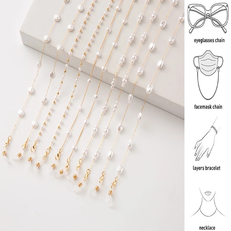 2023 Fashion Pearl Star Beaded Sunglasses Mask Holder Lanyard Simple Love Round Charm Student Non-slip Glasses Chain Neck Strap
2023 Fashion Pearl Star Beaded Sunglasses Mask Holder Lanyard Simple Love Round Charm Student Non-slip Glasses Chain Neck Strap