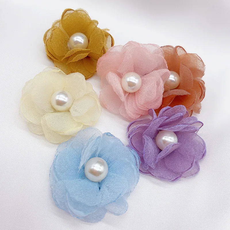10PCS/Lot 5CM Organza Chiffon Fabric Pearl Center Artificial Flowers For Wedding Dress Hats Decoration DIY Sewing Applique
10PCS/Lot 5CM Organza Chiffon Fabric Pearl Center Artificial Flowers For Wedding Dress Hats Decoration DIY Sewing Applique