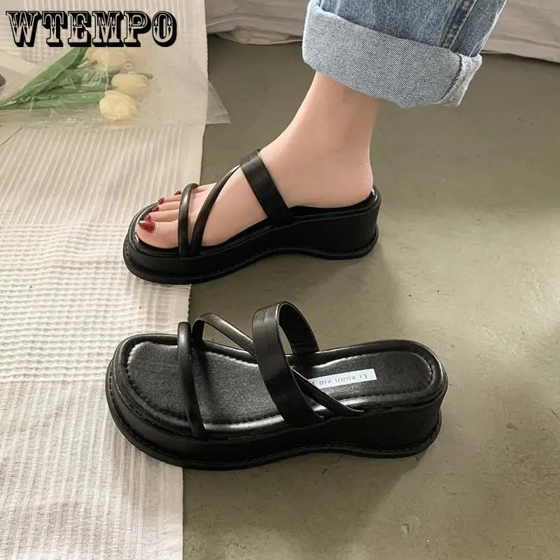 WTEMPO Summer Sandals Women's Korean Muffin Thick-soled Slippers with Open-toed Roman Sandals Wholesale Dropshipping
WTEMPO Summer Sandals Women's Korean Muffin Thick-soled Slippers with Open-toed Roman Sandals Wholesale Dropshipping