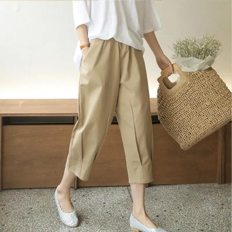 Khaki Pants Women 2023 New Wide Leg Pants Summer Thin High Waist Cropped Cotton Hemp Harun Pants Casual Loose
Khaki Pants Women 2023 New Wide Leg Pants Summer Thin High Waist Cropped Cotton Hemp Harun Pants Casual Loose