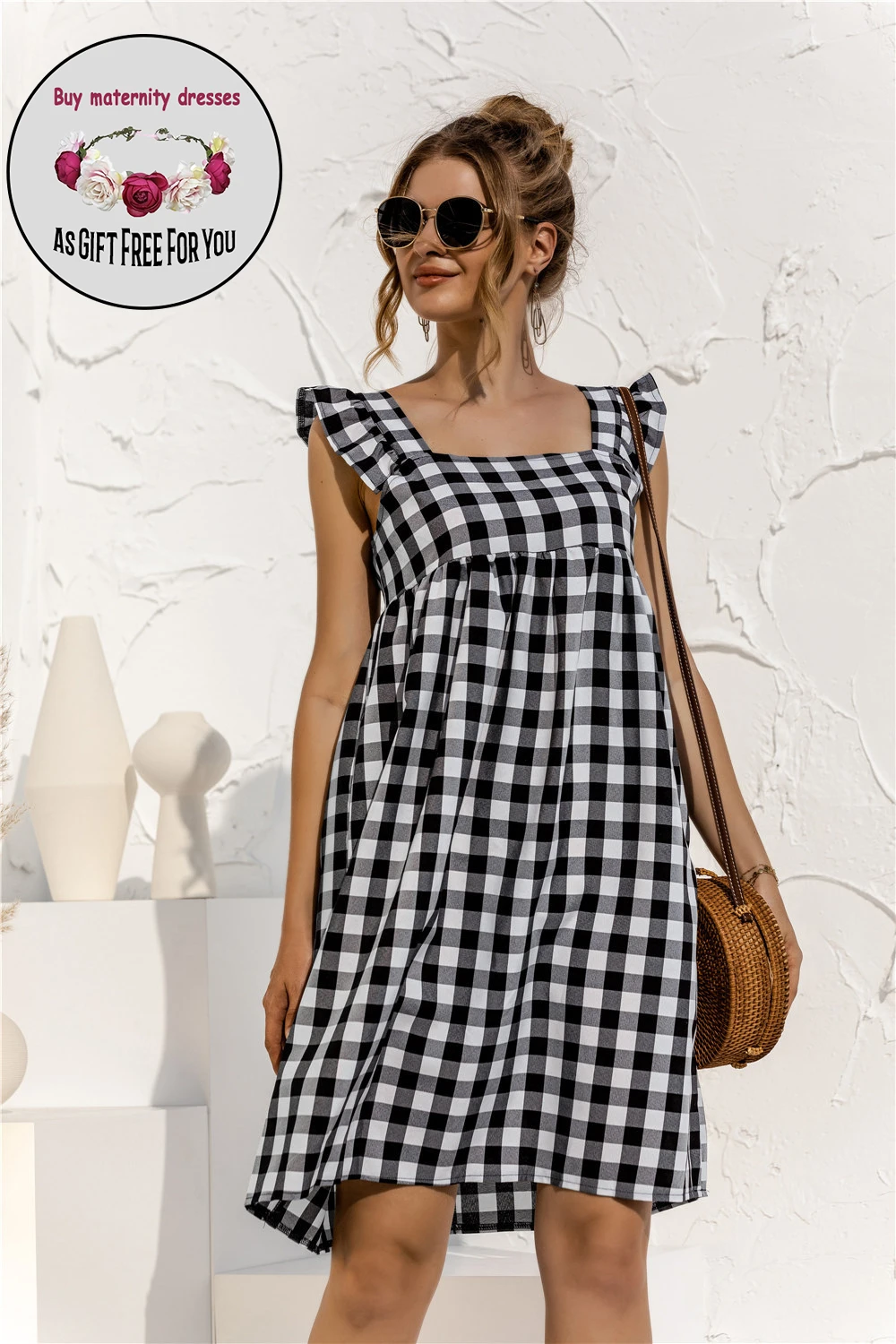 Women Summer Pregnant Clothes for Photography Ruffles Casual Plaid Maternity Dresses Sleeveless Pregnancy Clothes
Women Summer Pregnant Clothes for Photography Ruffles Casual Plaid Maternity Dresses Sleeveless Pregnancy Clothes