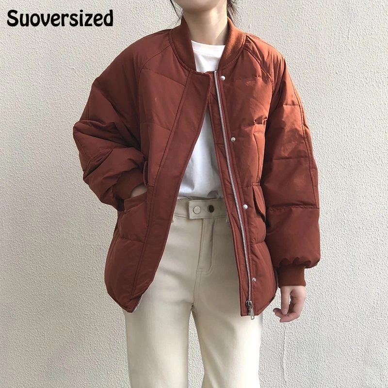 Loose Cotton Padded Thicken Short Jackets For Women Solid Color Long Pockets Sleeve Parkas Korean Warm Snow Wear Winter Coat
Loose Cotton Padded Thicken Short Jackets For Women Solid Color Long Pockets Sleeve Parkas Korean Warm Snow Wear Winter Coat