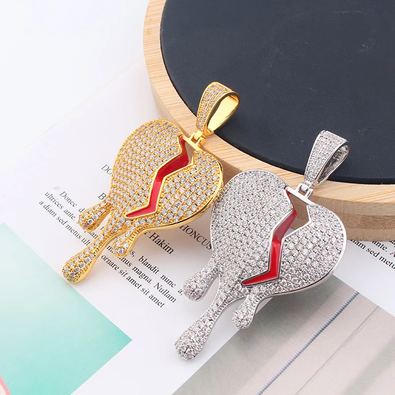 Fashion Luxury Street Hip Hop Sweater Chain Men Women Lady Inlay Full Czech Zircon Broken Heart Pendant Long Necklace
Fashion Luxury Street Hip Hop Sweater Chain Men Women Lady Inlay Full Czech Zircon Broken Heart Pendant Long Necklace