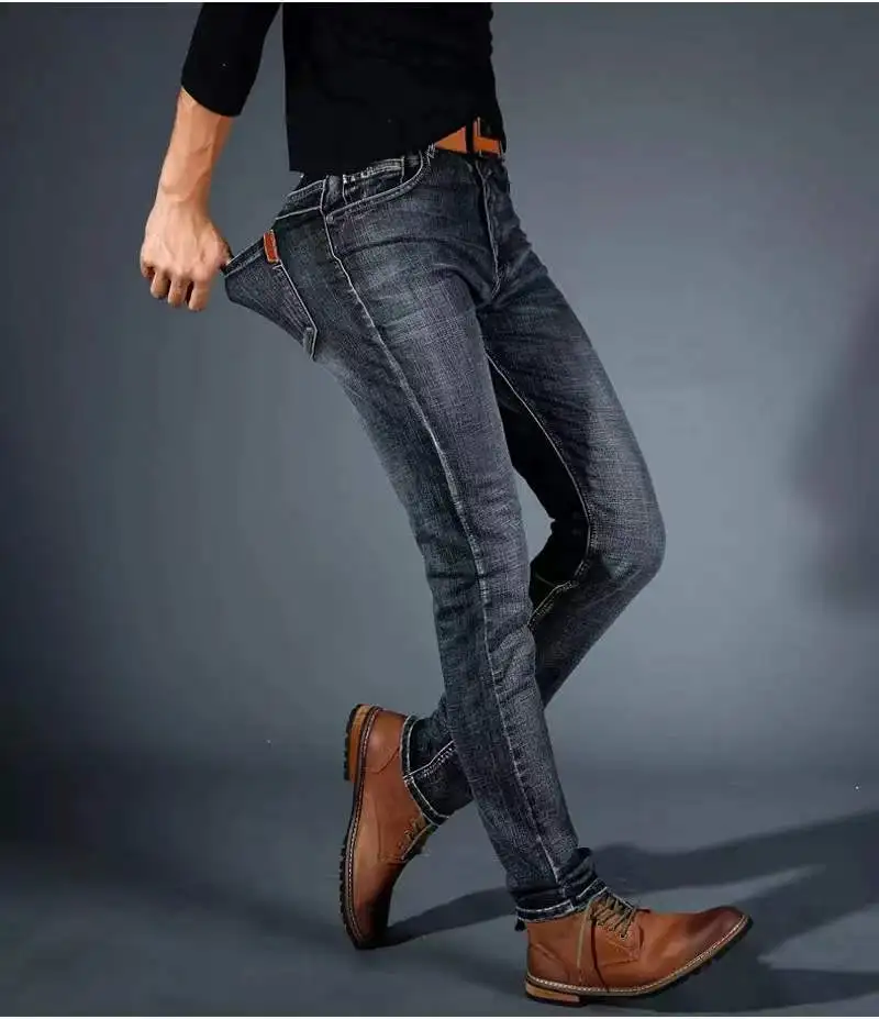 Spring Autumn 2022 Men's Smart Elastic Jeans Business Casusl Fashion Straight Regular Stretch Denim Trousers Men Jeans 28-40
Spring Autumn 2022 Men's Smart Elastic Jeans Business Casusl Fashion Straight Regular Stretch Denim Trousers Men Jeans 28-40