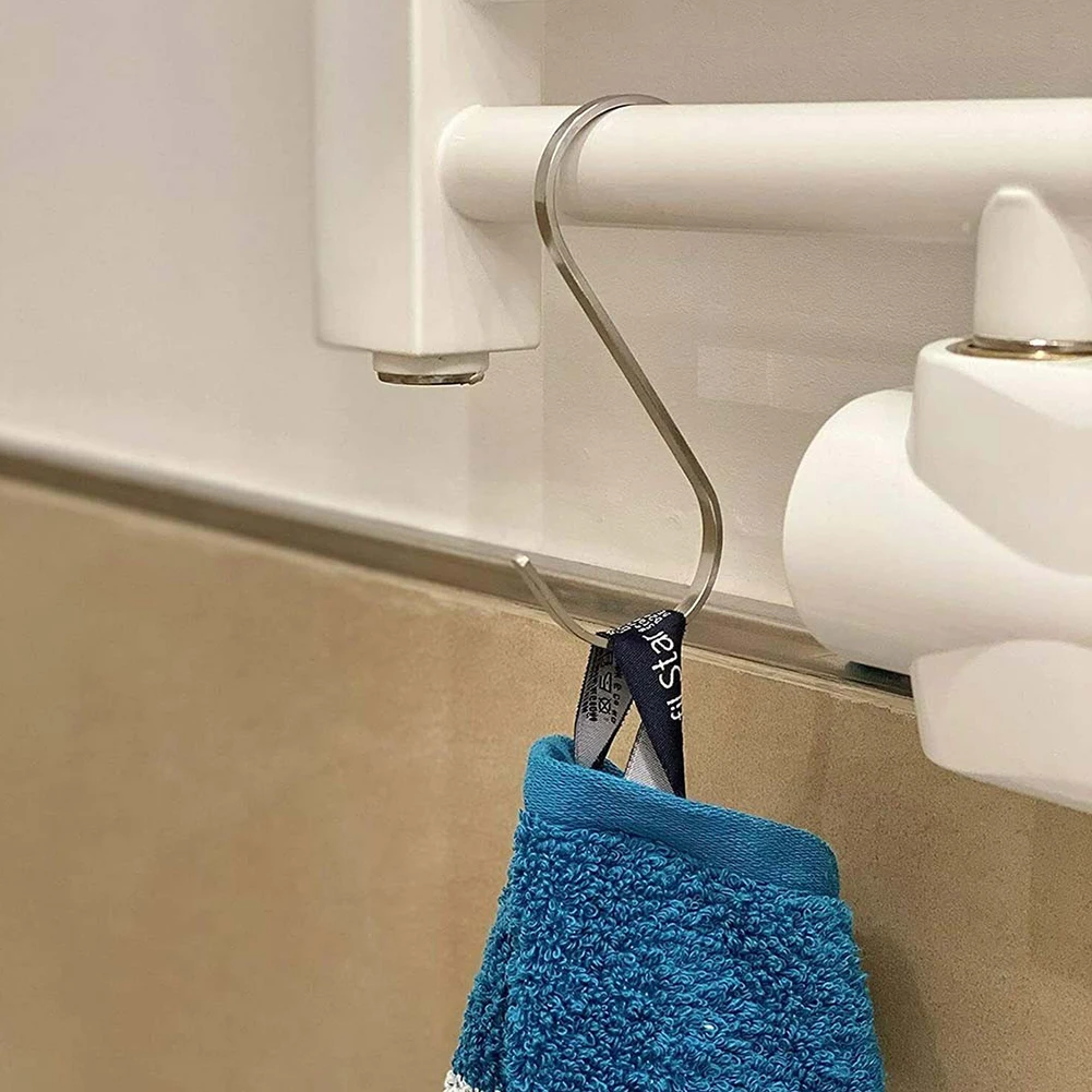 12pc/set S Hooks Flat 304 Stainless Steel Hanger Metal Multifunction Storage Holder Kitchen Bathroom Towel Clothes Hang Hooks
12pc/set S Hooks Flat 304 Stainless Steel Hanger Metal Multifunction Storage Holder Kitchen Bathroom Towel Clothes Hang Hooks