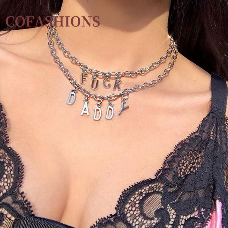 2022 Punk Vintage Hip Hop Letter Pendant Necklace for Women Men Double Layer Clavicle Chain Fashion Jewelry Lady Party Gift
2022 Punk Vintage Hip Hop Letter Pendant Necklace for Women Men Double Layer Clavicle Chain Fashion Jewelry Lady Party Gift