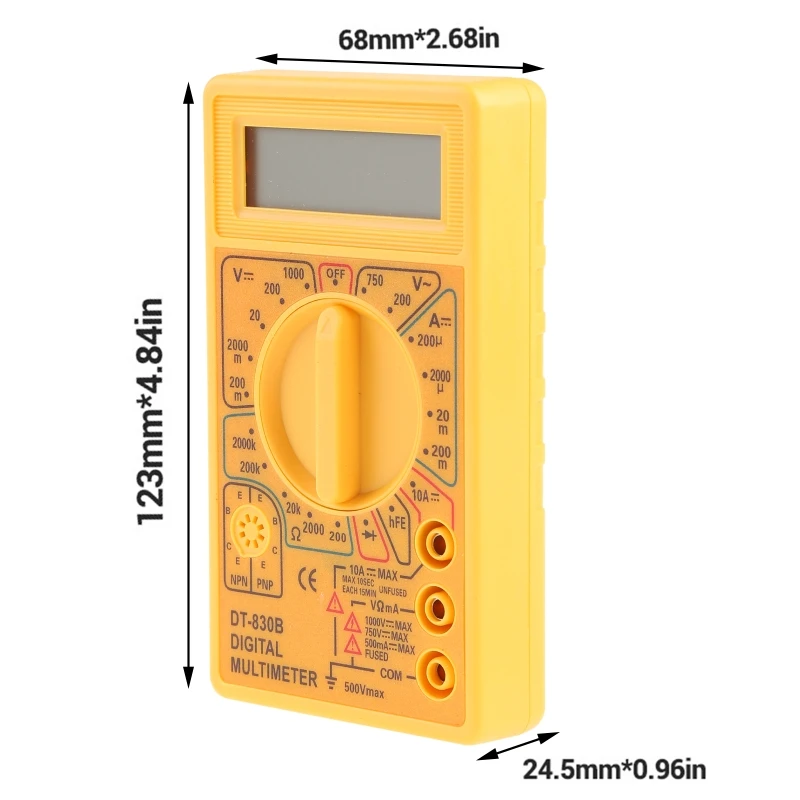 Multimeter 1999 Counts Digital Multimeter with DC AC Voltmeter & Ohm Volt Amp Tester Measures Voltage Current Resistance
Multimeter 1999 Counts Digital Multimeter with DC AC Voltmeter & Ohm Volt Amp Tester Measures Voltage Current Resistance