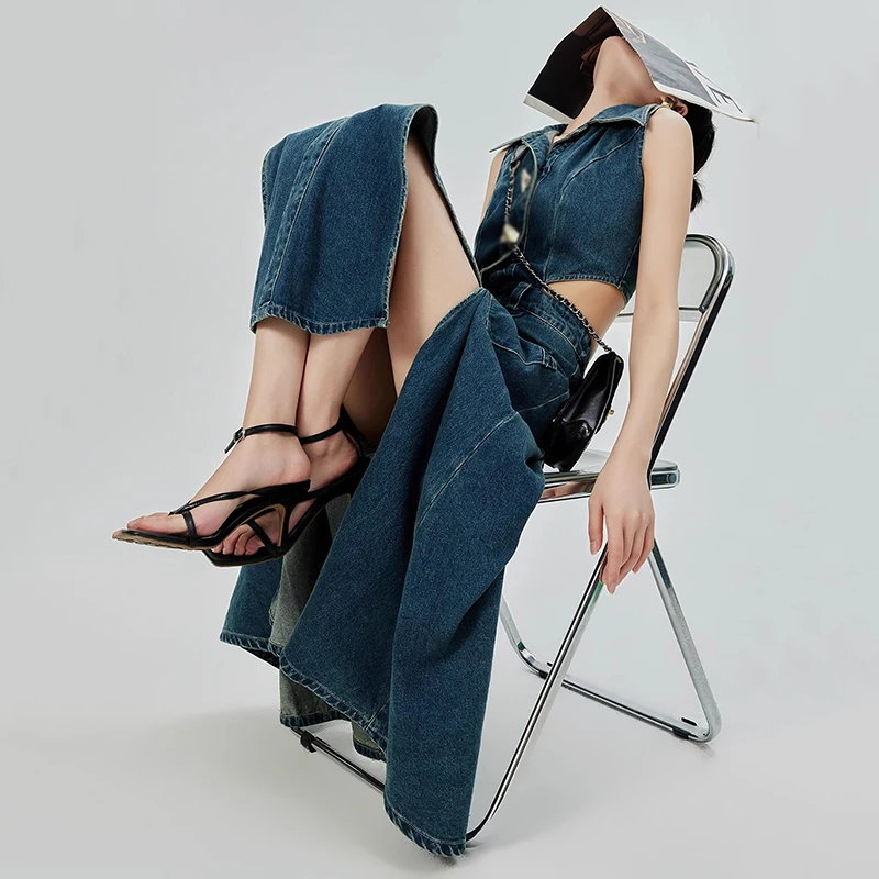 REDDACHiC Split Cut-out Waist Women One-Piece Dress Mdi Long Blue Craft-Button Sleeveless Open Leg Office Lady Retro Y2k Clothes
REDDACHiC Split Cut-out Waist Women One-Piece Dress Mdi Long Blue Craft-Button Sleeveless Open Leg Office Lady Retro Y2k Clothes