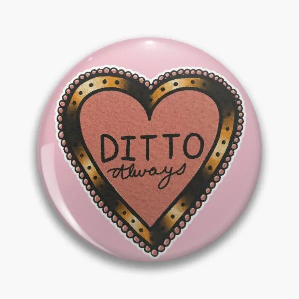 Ditto Always Customizable Soft Button Pin Jewelry Collar Fashion Clothes Lapel Pin Badge Brooch Metal Cartoon Lover Cute
