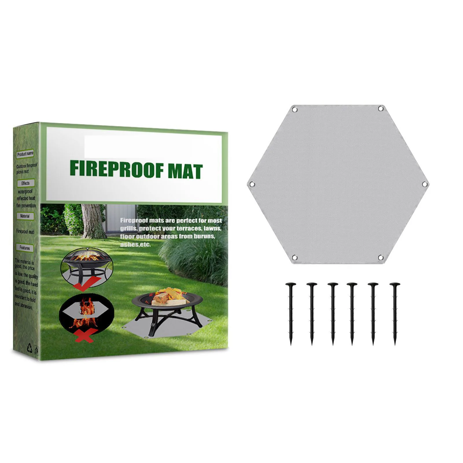 Glass Fiber Fireproof Mat High Temperature Resistance Fire Pit Pad Multipurpose Barbecue Mat For Outdoor Camping Picnic
Glass Fiber Fireproof Mat High Temperature Resistance Fire Pit Pad Multipurpose Barbecue Mat For Outdoor Camping Picnic