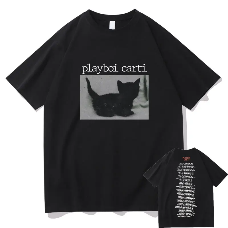 Футболка Playboi Carti мужская с двусторонним принтом, забавная тенниска с принтом кота, рубашка с коротким рукавом в стиле хип-хоп, Качественная ...
Футболка Playboi Carti мужская с двусторонним принтом, забавная тенниска с принтом кота, рубашка с коротким рукавом в стиле хип-хоп, Качественная ...