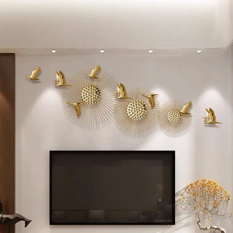 Creativity Metal Wall Decoration Golden Bird Round Background Wall Modern Home Decoration Abstract Flower Hanging Room Decor
Creativity Metal Wall Decoration Golden Bird Round Background Wall Modern Home Decoration Abstract Flower Hanging Room Decor