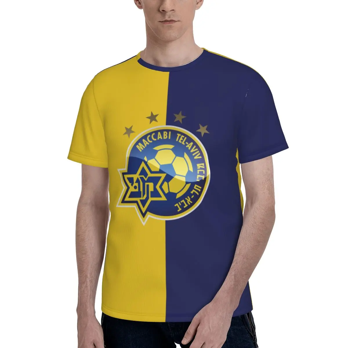 Maccabi Tel Aviv Men's Short Sleeve T-Shirt Full Printing Cool Design Shirt Novelty Tees T-Shirt for Mens Boys
Maccabi Tel Aviv Men's Short Sleeve T-Shirt Full Printing Cool Design Shirt Novelty Tees T-Shirt for Mens Boys