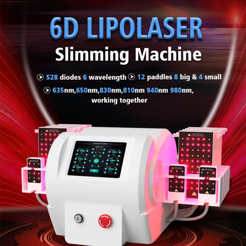 2023 Upgraded 12 Paddles Wholesale Liposuction 650nm 635nm 810nm 830nm 940nm 980nm 6 Wavelength Fast Slimming 6D Lipo Machine CE
2023 Upgraded 12 Paddles Wholesale Liposuction 650nm 635nm 810nm 830nm 940nm 980nm 6 Wavelength Fast Slimming 6D Lipo Machine CE