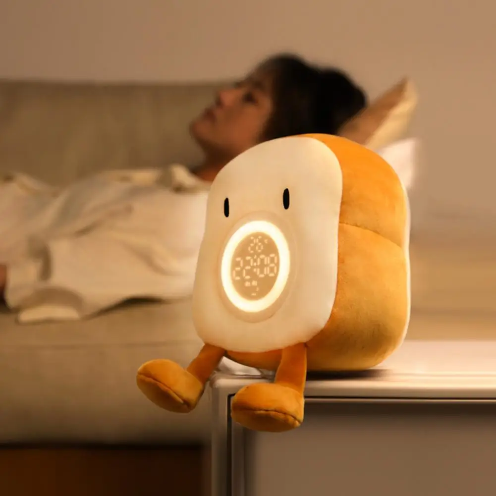 Electronic Clock Useful Dimmable Super Soft Detachable Cartoon Toast Shape LED Alarm Clock for Household
Electronic Clock Useful Dimmable Super Soft Detachable Cartoon Toast Shape LED Alarm Clock for Household