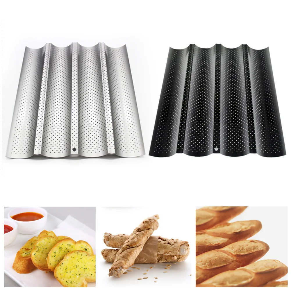 French Bread Mold For Baking Bread Wave Baking Tray Practical Cake Pan Baguette Mold Groove Waves Bread Baking Tool
French Bread Mold For Baking Bread Wave Baking Tray Practical Cake Pan Baguette Mold Groove Waves Bread Baking Tool