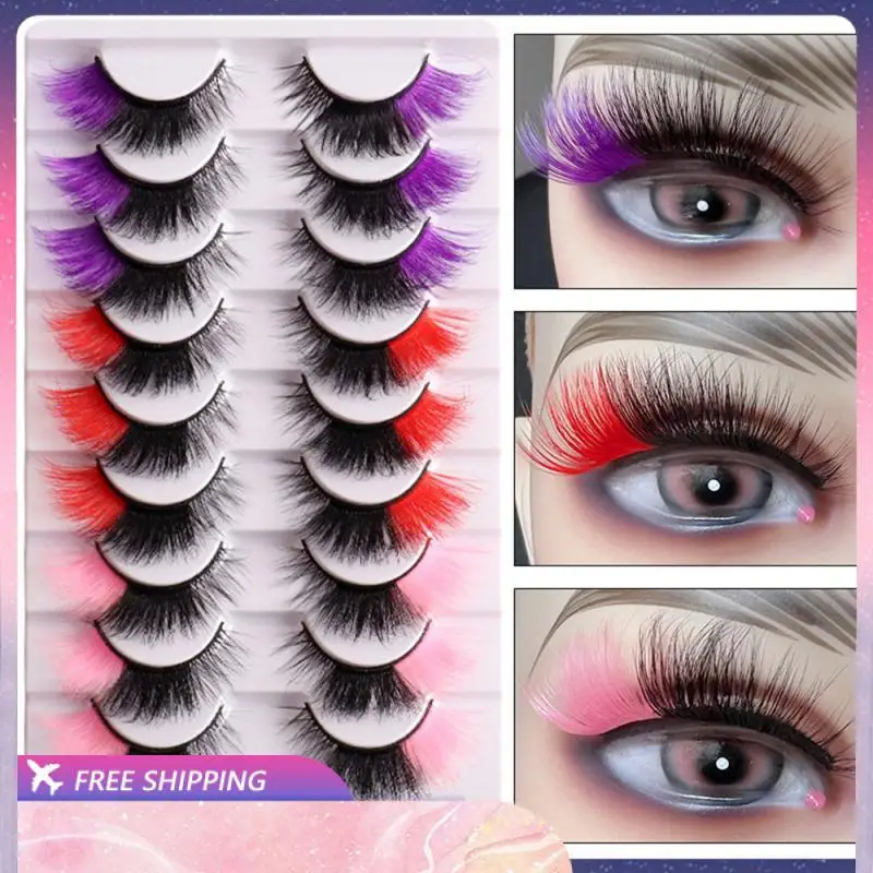 9 Pairs Charming Colorful False Eyelash Thick Curly False Eyelashes 3D Natural Flowering Volume Hand Made Eyelash Party Makeup 
9 Pairs Charming Colorful False Eyelash Thick Curly False Eyelashes 3D Natural Flowering Volume Hand Made Eyelash Party Makeup