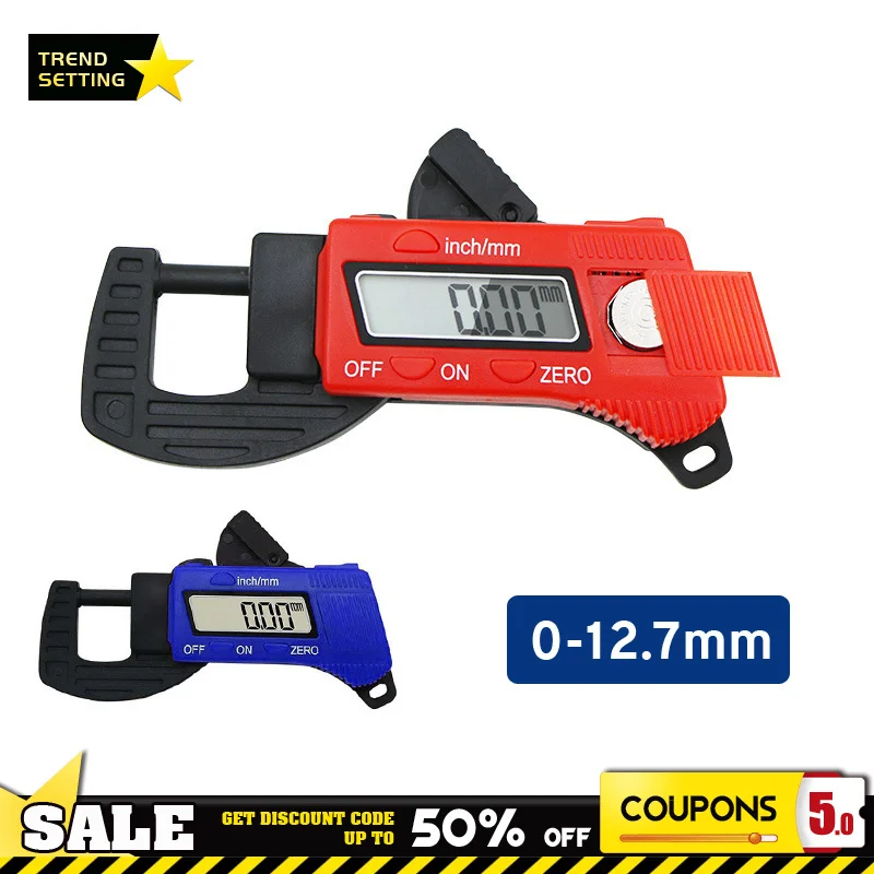 

0-12.7mm Digital Display Thickness Gauge Tester Caliper Meter Width Measure Tool Jewel Pearl Diameter Measurement