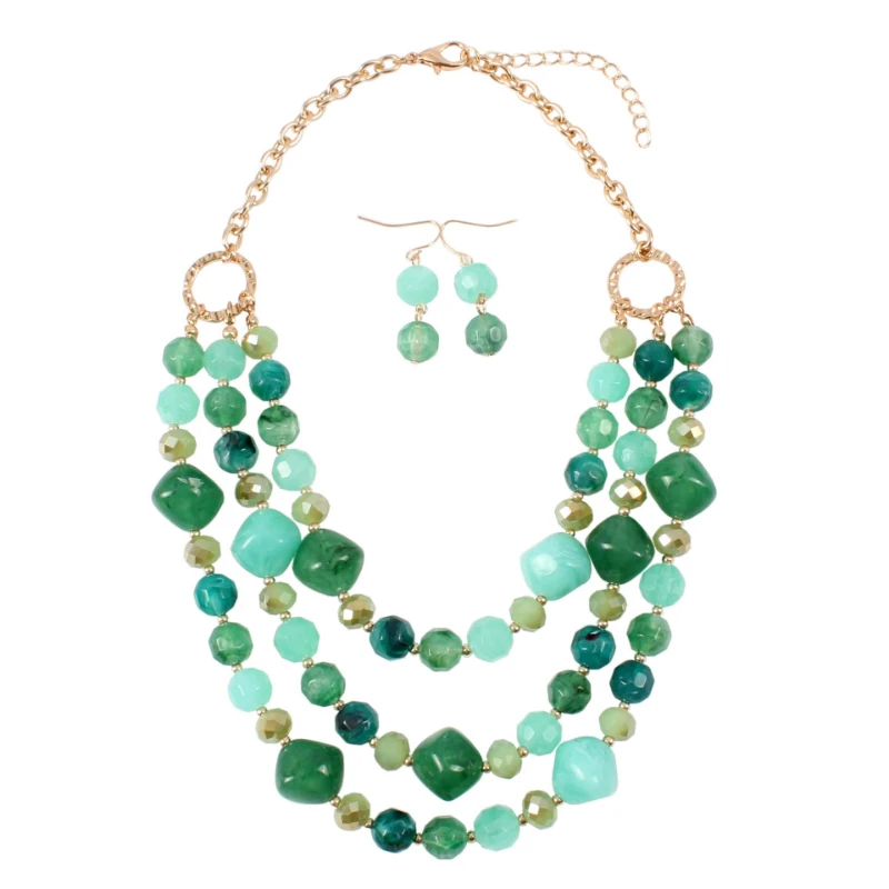 Europe and US Style Fashion Jewelry Exaggerated Resin Multilayer Necklace Clavicle Chain Chocker Necklaces Lady Beads Pendants
Europe and US Style Fashion Jewelry Exaggerated Resin Multilayer Necklace Clavicle Chain Chocker Necklaces Lady Beads Pendants