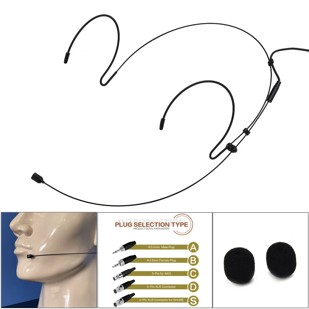 Double Earhook Headset Microphone Headworn Omnidirectional Condenser Cartridge Microphone For Sennheiser For Shure Wireless
Double Earhook Headset Microphone Headworn Omnidirectional Condenser Cartridge Microphone For Sennheiser For Shure Wireless