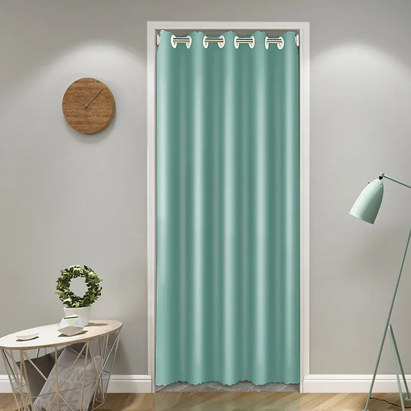 

Solid Color Doorway Curtain for Bedroom High-end Lightproof Curtain for Privacy Protection Partition Door Curtain with Eyelet