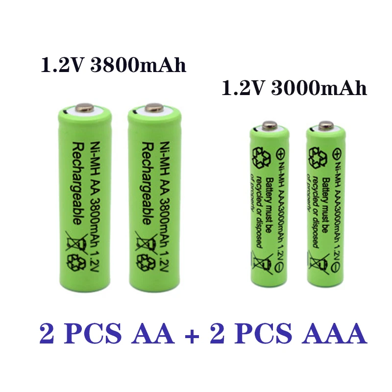 1.2V AA 3800mAh NI-MH Rechargeable Batteries+1.2 V AAA 3000 mAh Rechageable battery NI-MH battery
1.2V AA 3800mAh NI-MH Rechargeable Batteries+1.2 V AAA 3000 mAh Rechageable battery NI-MH battery