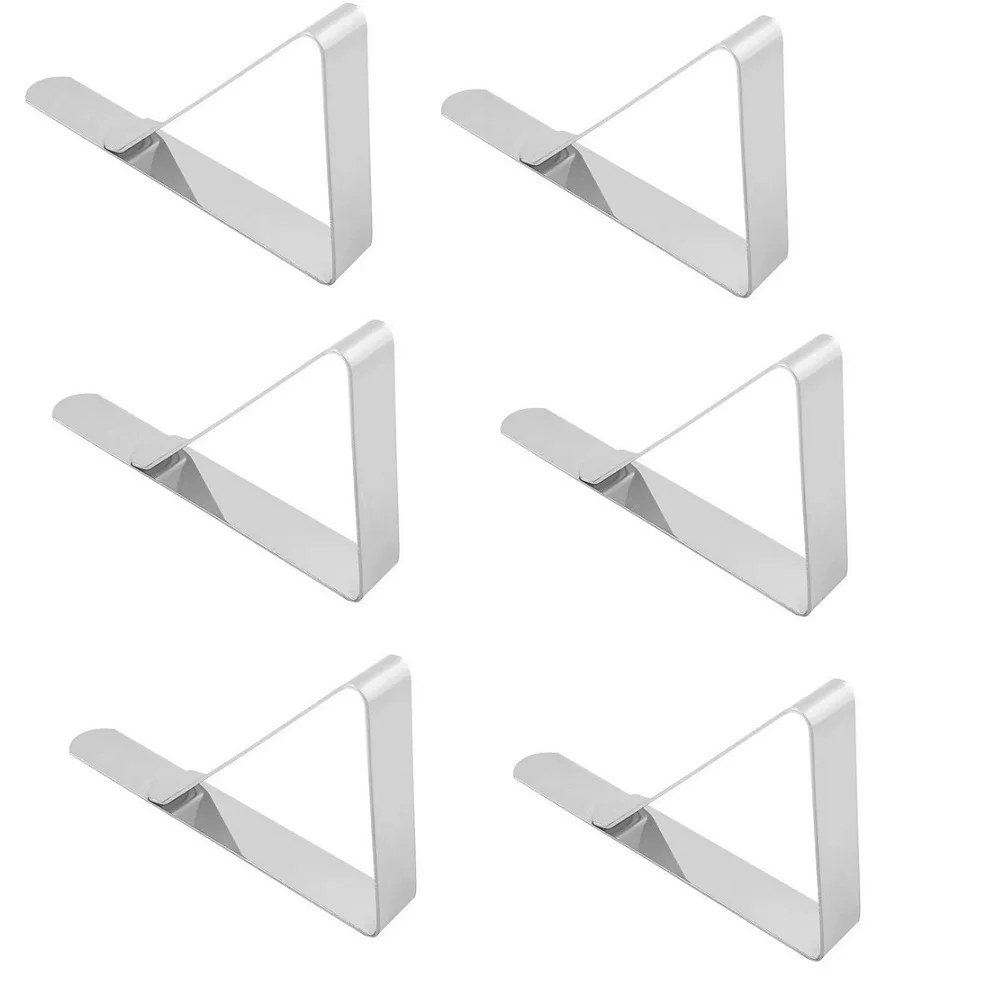 6pcs Triangle Stainless Steel Tablecloth Tables Cover Clips Holder Clamps Tool Wedding Camping Promenade Table Cover Clip
6pcs Triangle Stainless Steel Tablecloth Tables Cover Clips Holder Clamps Tool Wedding Camping Promenade Table Cover Clip