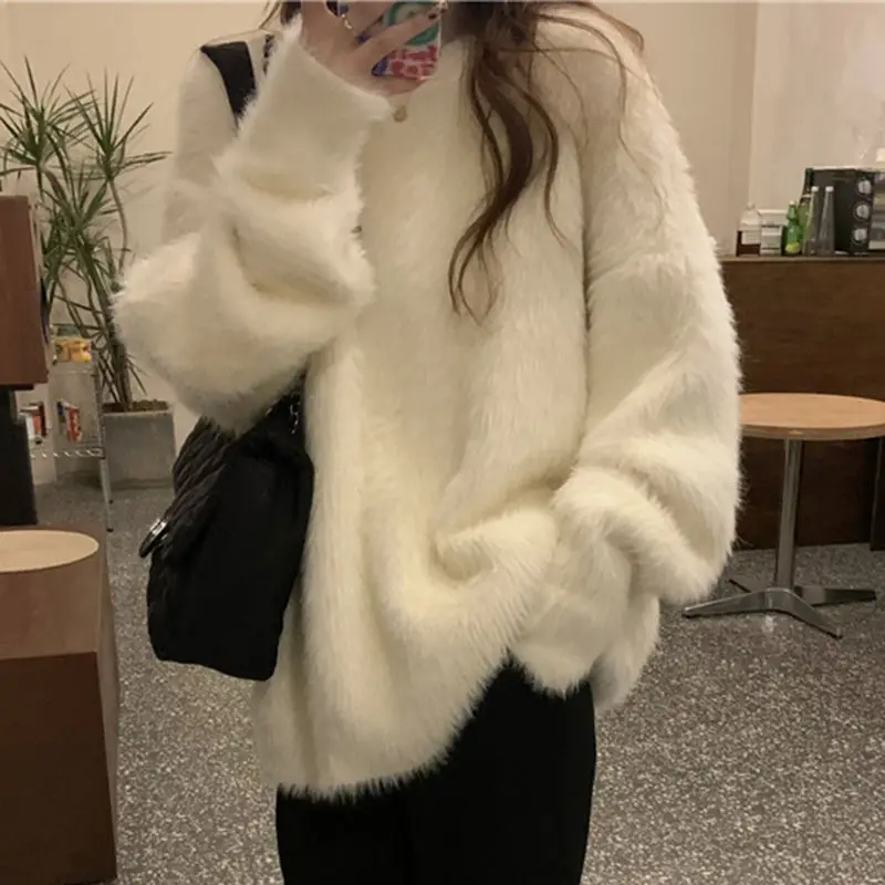 Thicken O-collar Mid-length Sweater Women Winter Add Velvet Knit Tops Korean Flocking Pullover Warm Knitwear Bottomed T292
Thicken O-collar Mid-length Sweater Women Winter Add Velvet Knit Tops Korean Flocking Pullover Warm Knitwear Bottomed T292