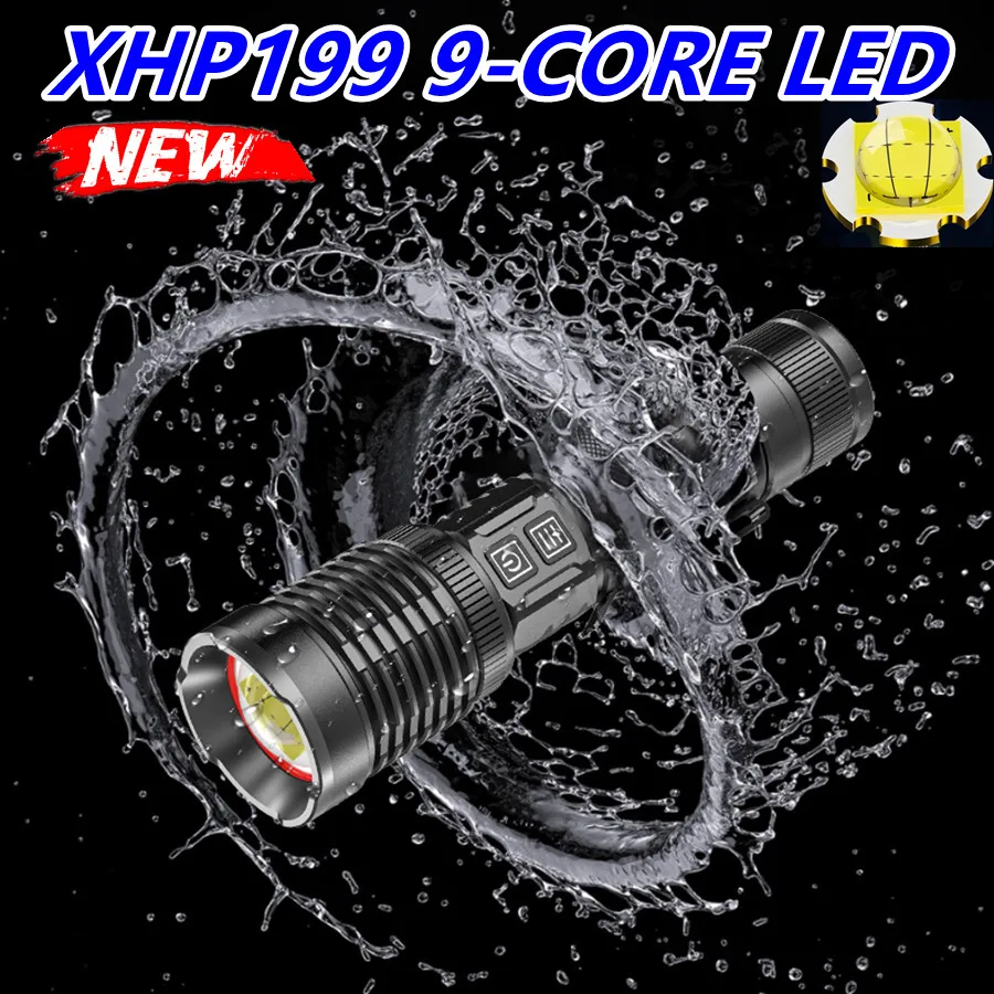 Фонарик XHP199LED, 18650 лм, 9 ядер, зарядка по USB
Фонарик XHP199LED, 18650 лм, 9 ядер, зарядка по USB