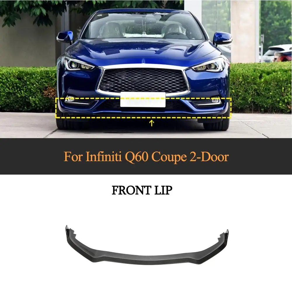 Car Front Bumper Lip Chin Spoiler For Infiniti Q60 Coupe 2016-2021 Carbon Fiber Front Bumper Lip Chin Apron Guard Splitters
Car Front Bumper Lip Chin Spoiler For Infiniti Q60 Coupe 2016-2021 Carbon Fiber Front Bumper Lip Chin Apron Guard Splitters