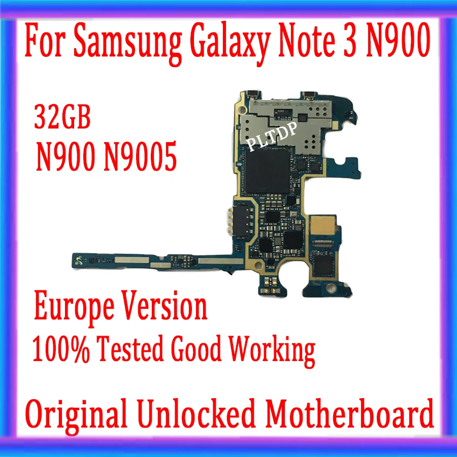 Материнская плата для Samsung Galaxy Note 3 N900, оригинальная разблокированная материнская плата для Note 3 N9005 32 Гб с пластиной системы Android
Материнская плата для Samsung Galaxy Note 3 N900, оригинальная разблокированная материнская плата для Note 3 N9005 32 Гб с пластиной системы Android