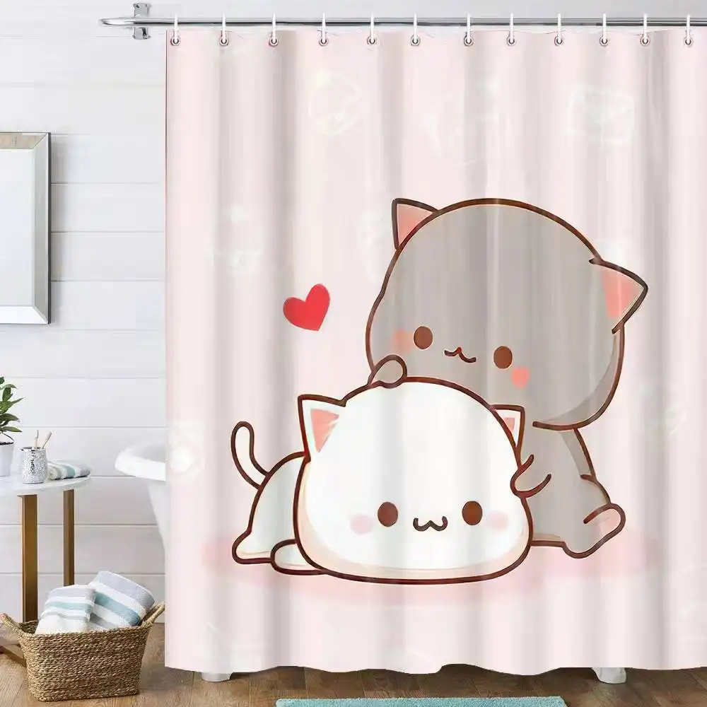 3D Cute Cat Animal Pet Pink Lovers Waterproof Polyester Fabric Bathroom Anime Bath Curtain Cortina Shower Room Home Decor
3D Cute Cat Animal Pet Pink Lovers Waterproof Polyester Fabric Bathroom Anime Bath Curtain Cortina Shower Room Home Decor