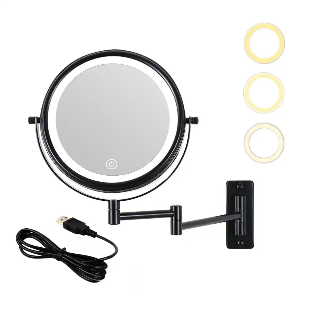 Wall Mounted Lighting Makeup Mirror,10X Magnification Mirror Adjustable Lighting Magnifying Mirror with 8 Inches
Wall Mounted Lighting Makeup Mirror,10X Magnification Mirror Adjustable Lighting Magnifying Mirror with 8 Inches