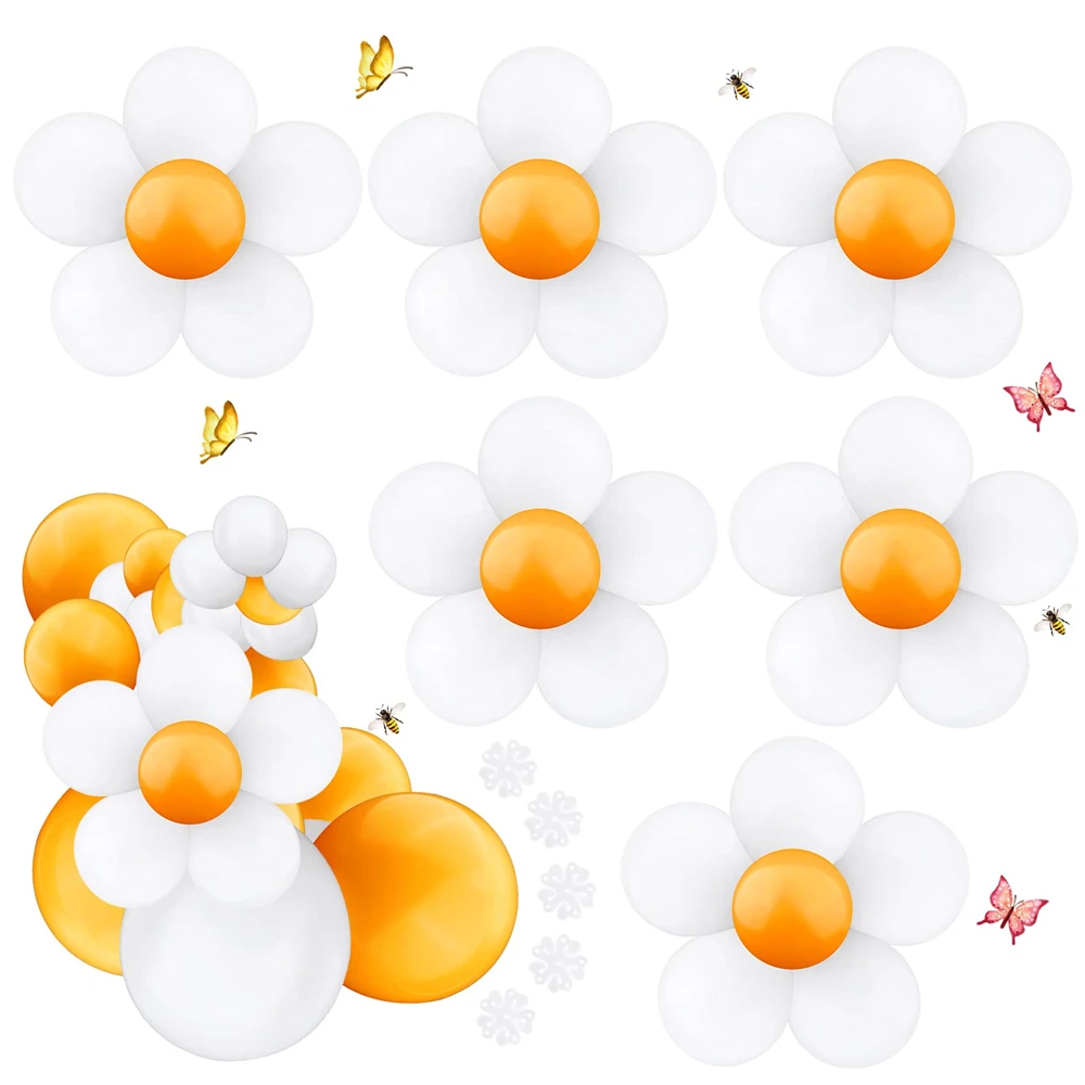 20 Set Daisy Balloons DIY Flower Balloon Kit White Yellow Latex Balloon for Birthday Baby Shower Wedding Party Decorations
20 Set Daisy Balloons DIY Flower Balloon Kit White Yellow Latex Balloon for Birthday Baby Shower Wedding Party Decorations