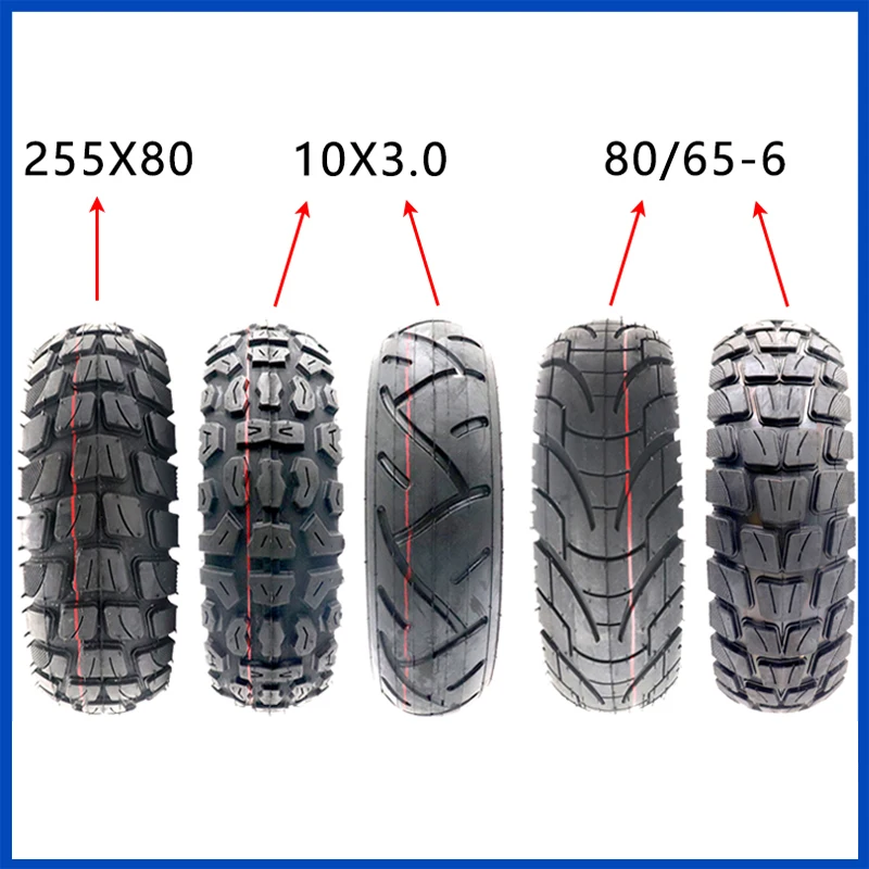 

10-дюймовая шина с трубкой 80/65-6 255X80 10X3.0 10X2.50 бескамерная шина для электрического скутера KUGOO M4 PRO Dualtron Speedual Zero 10X